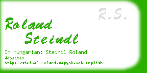 roland steindl business card